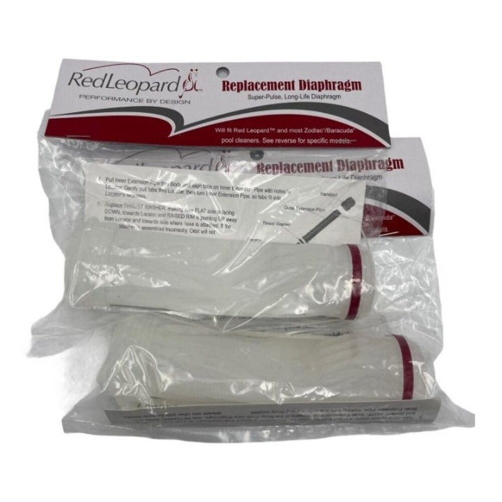 Red Leopard Diaphragm / Zodiac Barracuda Pool Vacuum Cleaner Part S0005 / 2 Pack